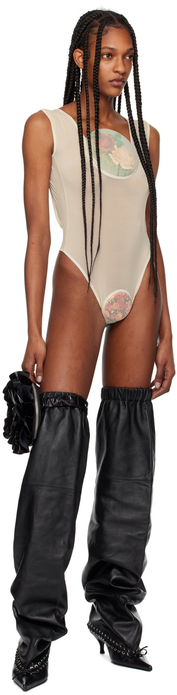 ALL-IN SSENSE Exclusive Beige Bodysuit
