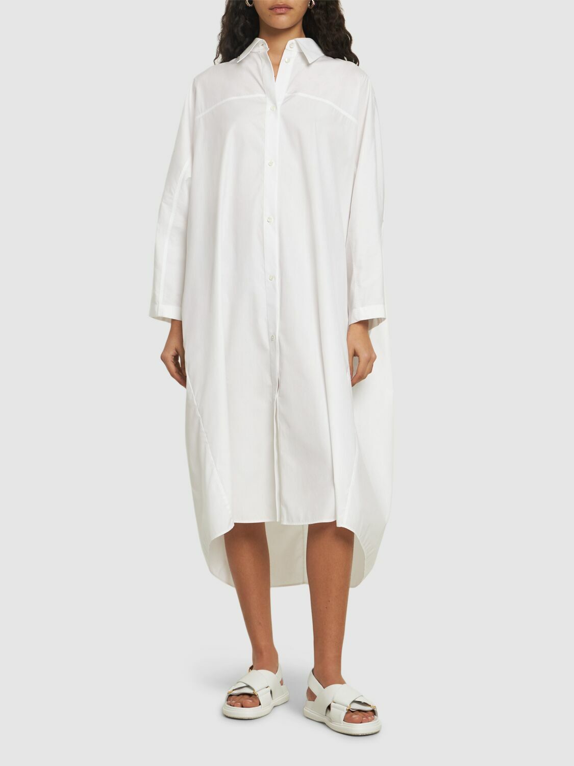 MARNI Cotton Poplin L/s Midi Shirt Dress Marni