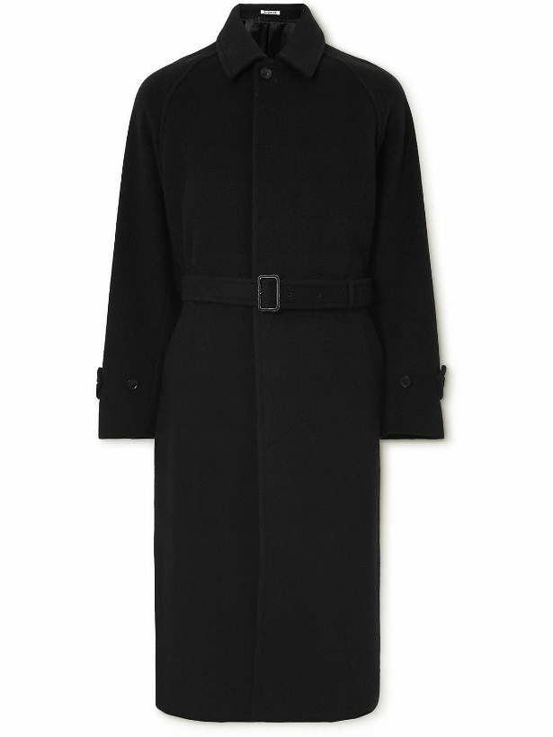 Photo: Auralee - Belted Wool and Cashmere-Blend Coat - Black