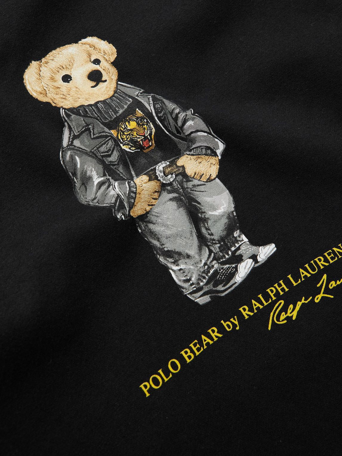 Ralph lauren teddy discount bear hoodie black