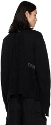 C2H4 Black Arc Sculpture Sweater