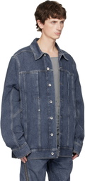 Rick Owens DRKSHDW Blue Concordians Lido Worker Denim Jacket