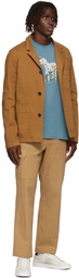 PS by Paul Smith Tan Convertible Collar Jacket