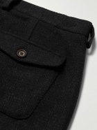Oliver Spencer - Morton Straight-Leg Pleated Cotton-Blend Suit Trousers - Black