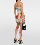 Jean Paul Gaultier Scarf floral tulle crop top