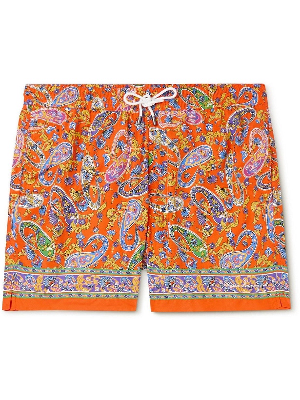 Photo: Ralph Lauren Purple label - Amalfi Slim-Fit Short-Length Printed Swim Shorts - Orange