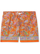 Ralph Lauren Purple label - Amalfi Slim-Fit Short-Length Printed Swim Shorts - Orange