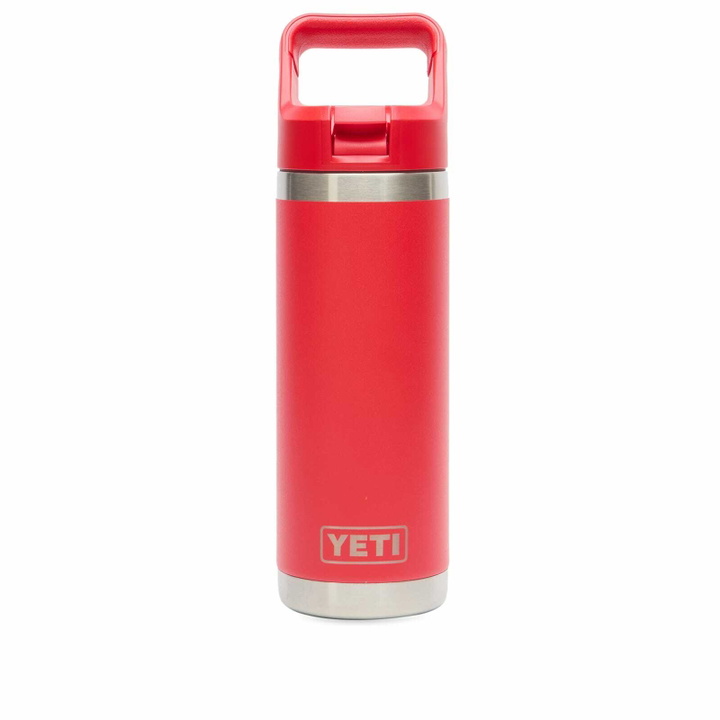 Photo: YETI 18oz Rambler Straw Bottle in Rescue Red 