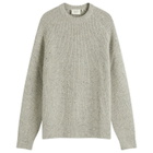 Foret Men's Cone Rib Knit Sweatshirt in Light Grey Melange