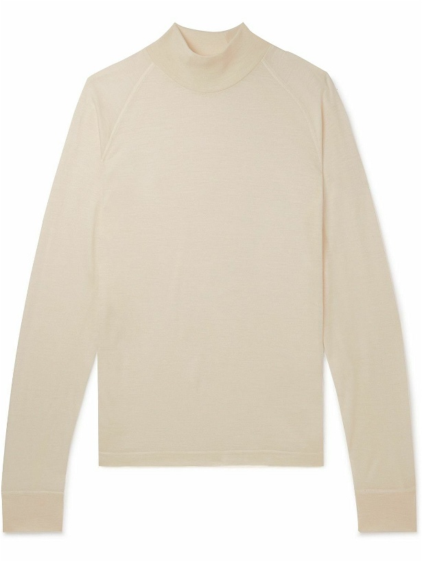 Photo: Houdini - Slim-Fit Cotton and Lyocell-Blend Ski Rollneck Base Layer - White