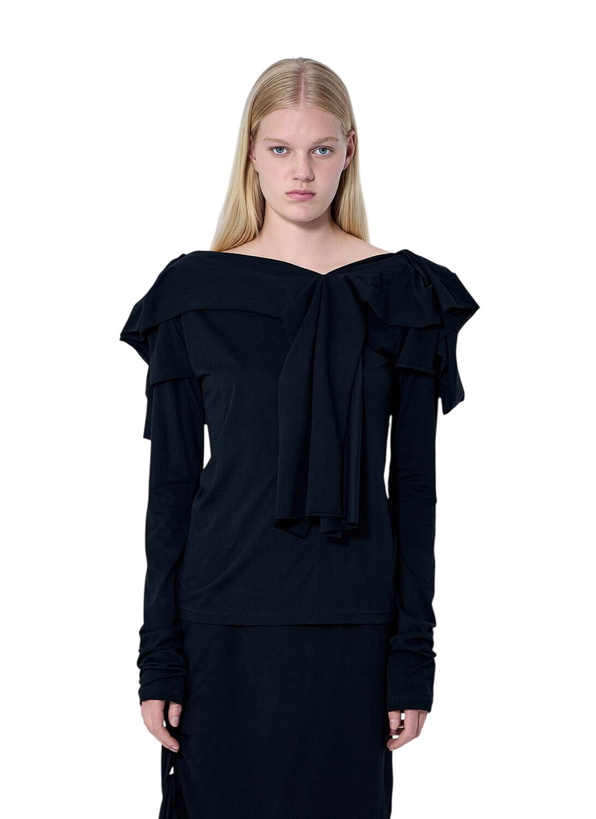 Photo: Yohji Yamamoto Supima Single Jersey Big Collar Top