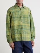 Kartik Research - Pataudi Checked Silk Shirt - Green