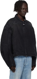 VETEMENTS Black Racing Denim Jacket