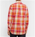 Drake's - Slim-Fit Button-Down Collar Checked Cotton Shirt - Orange