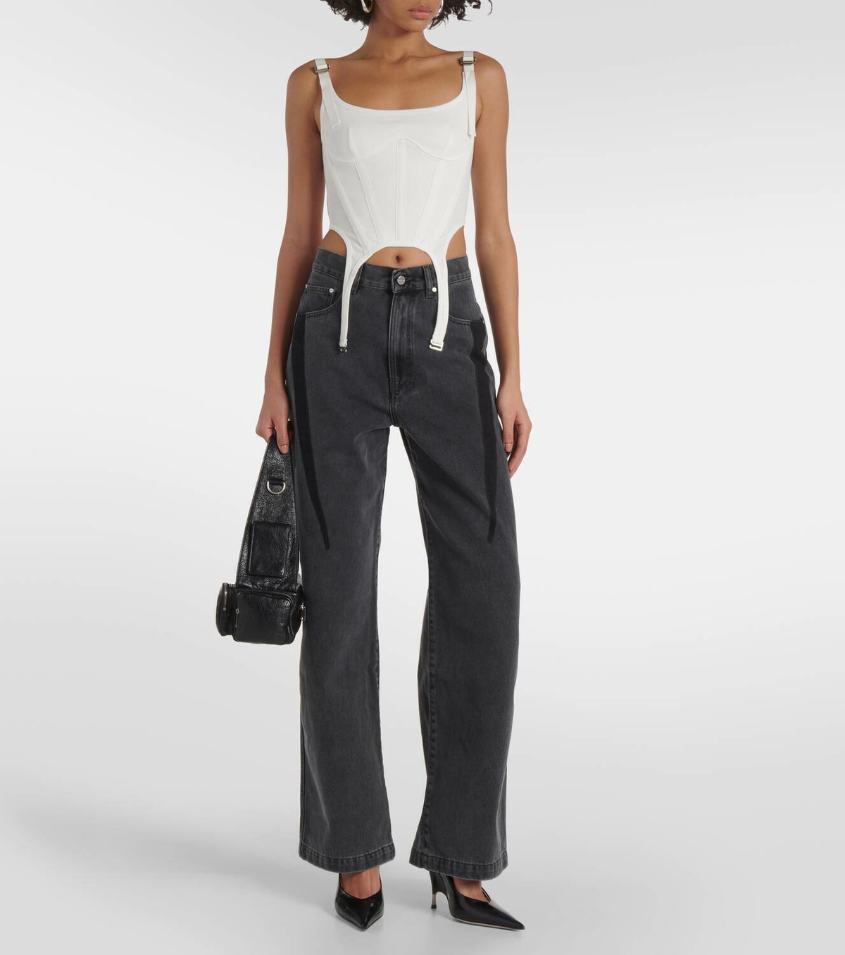Dion Lee Low-rise wide-leg jeans