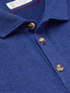 Brunello Cucinelli - Cashmere Polo Shirt - Blue