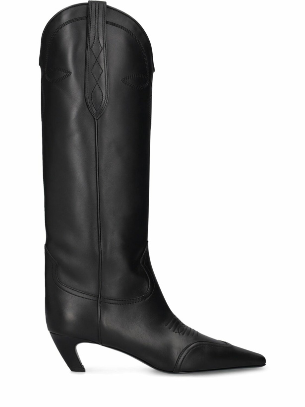 Photo: KHAITE - 50mm Dallas Leather Tall Boots