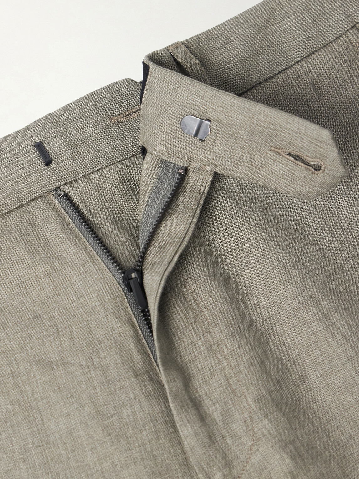 Rag & Bone - Evan Straight-Leg Pleated Linen Trousers - Gray