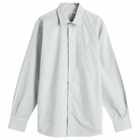 Wood Wood Men's Nico Poplin Shirt in Frosty Pinstripe