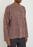 The Elder Statesman Dume Melange Cashmere Jumper Bordeaux