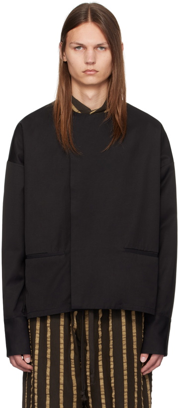 Photo: UMA WANG Black Bolsorano Tobin Shirt