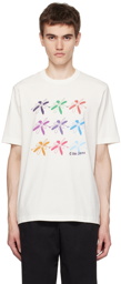PS by Paul Smith White Flower Grid T-Shirt