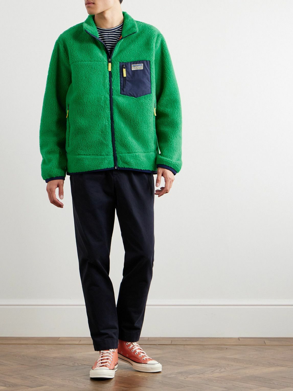 Polo Ralph Lauren - Shell-Trimmed Fleece Jacket - Green Polo Ralph