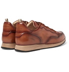 Officine Creative - Keino Polished-Leather Sneakers - Men - Tan