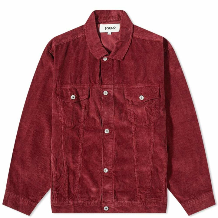 Photo: YMC Men's Cord Breakfast Club Jacket in Burgundy