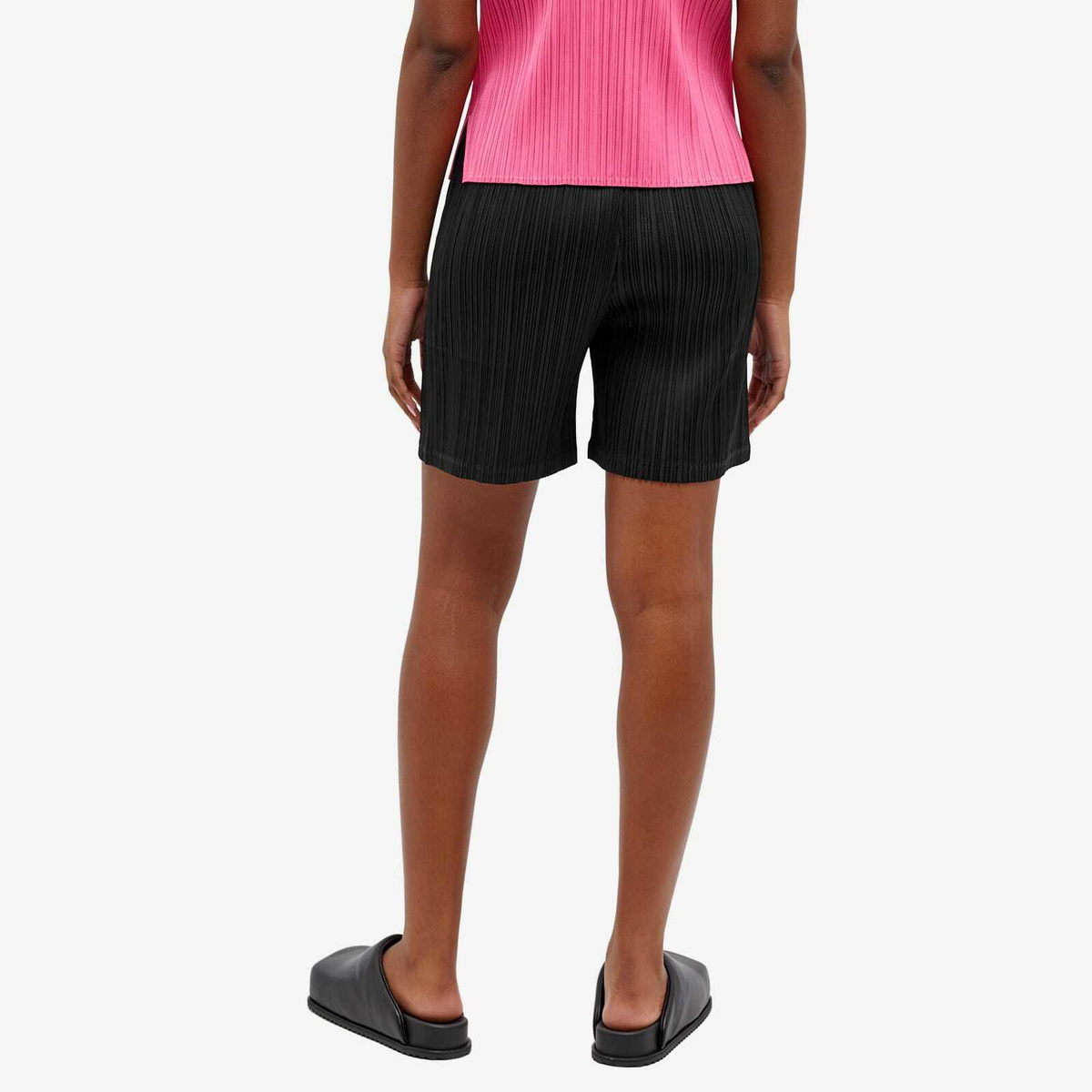 Pleats Please Issey Miyake Women's Pleats Shorts in Black