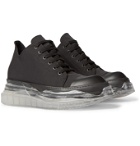 Rick Owens - Leather-Trimmed Canvas Sneakers - Black