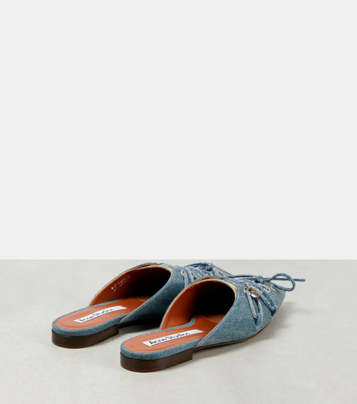 Denim Mules -Bravest Studios Acne Studios Lace-up denim mules Acne Studios main image 2