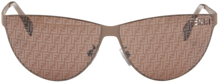 Photo: Fendi Brown Cutout Sunglasses