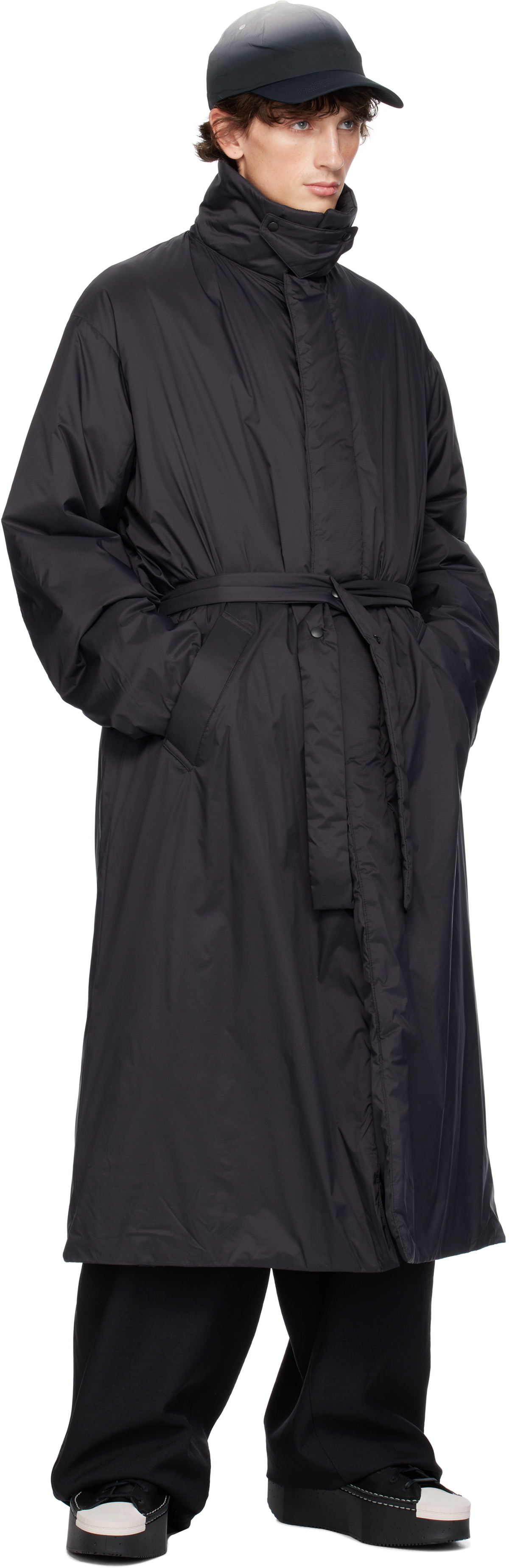 Y-3 Black Padded Coat
