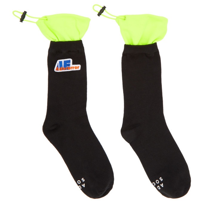 Photo: ADER error Black and Green A String Socks