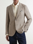 Slowear - Cotton, Wool and Cashmere- Blend Jacquard Blazer - Neutrals
