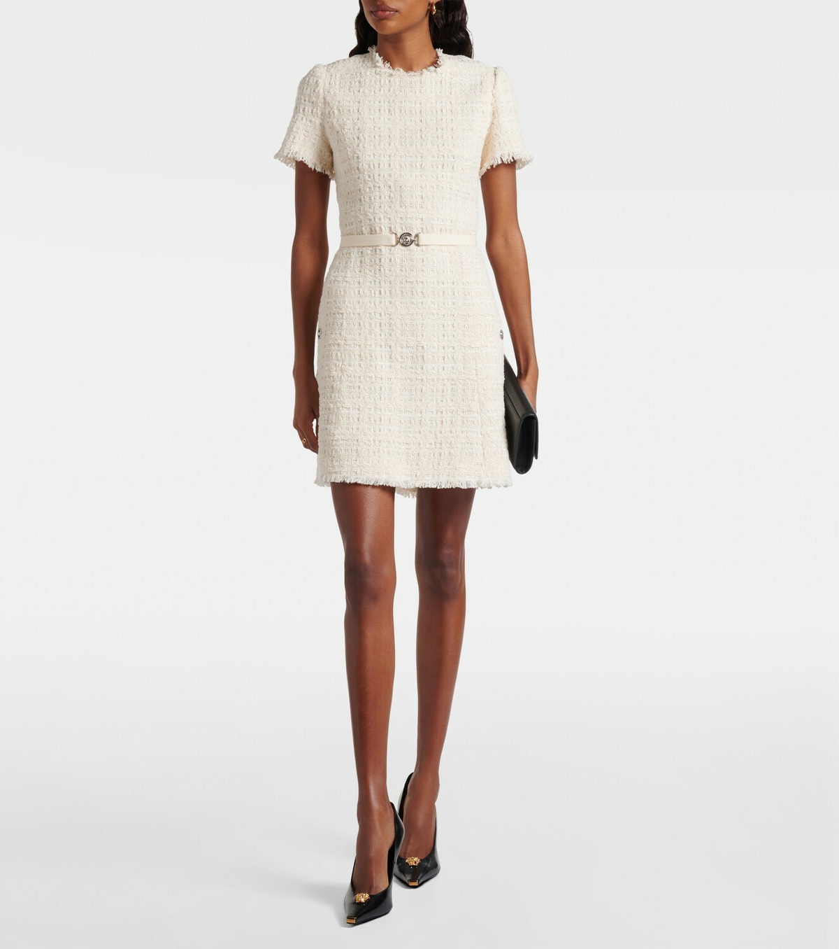 Versace Medusa '95 cotton-blend tweed minidress