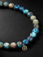 Sydney Evan - 14-Karat Gold, Diamond and Jasper Beaded Bracelet