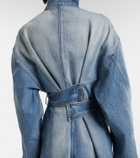 Alaïa Belted cotton denim romper