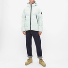 Stone Island Men's Garment Dyed Crinkle Reps Hooded Down Jacket in Mint