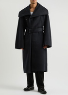 JW Anderson Belted Wool Coat Navy