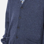 Beams Plus Men's 7G Elbow Patch Cardigan in Navy