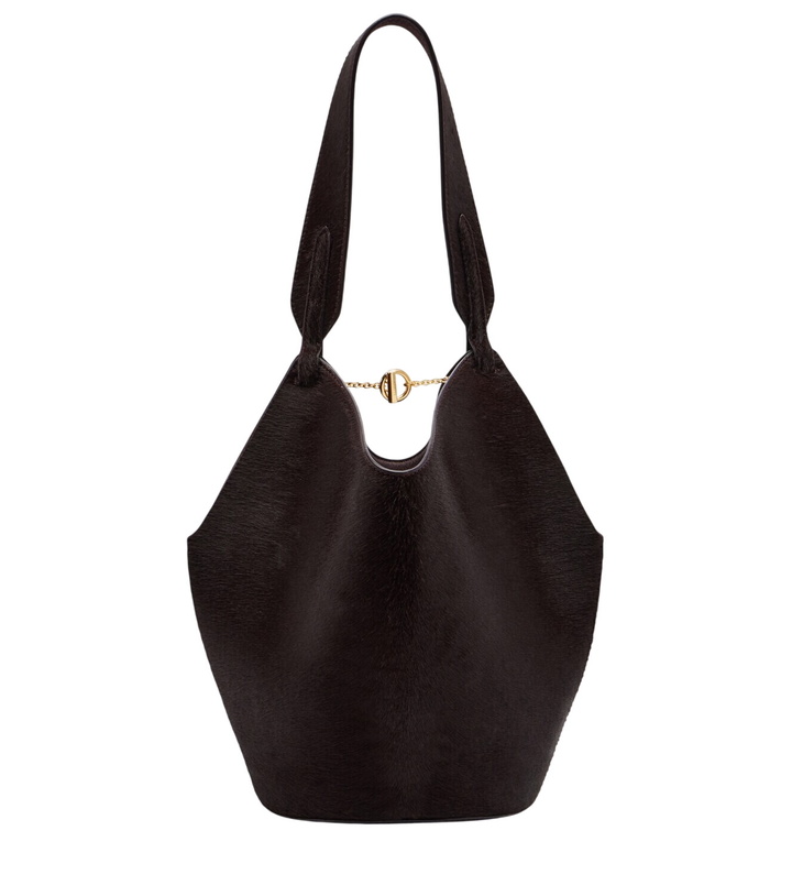 Photo: Khaite Lotus Mini calf hair tote bag