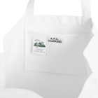 A.P.C. Men's x JJJJound Hotel Souvenirs Cabas Tote Bag in White 