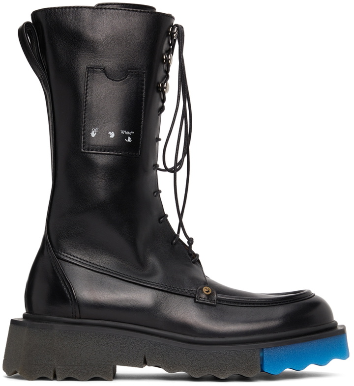 Photo: Off-White Black Sponge Combat Boot