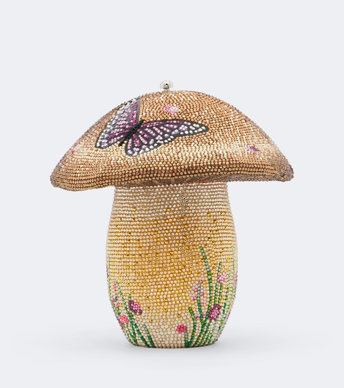 Judith Leiber Couture Mushroom Bella crystal-embellished clutch