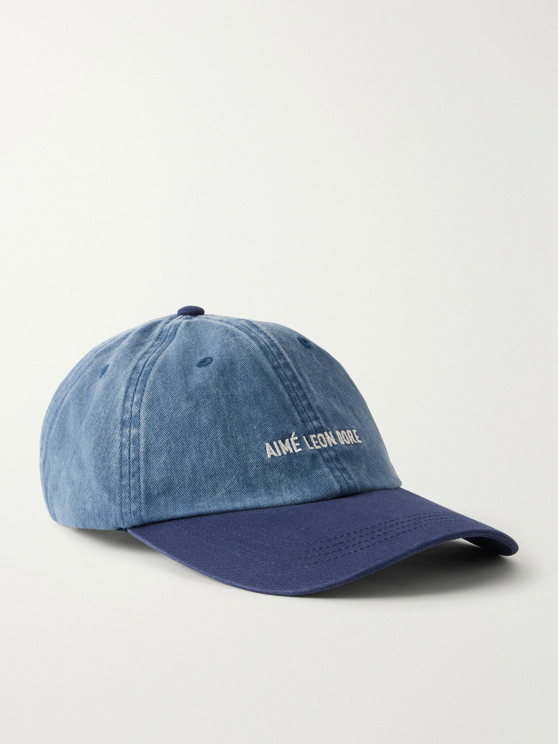 Aimé Leon Dore - Logo-Embroidered Pigment-Dyed Cotton Baseball Cap - Blue