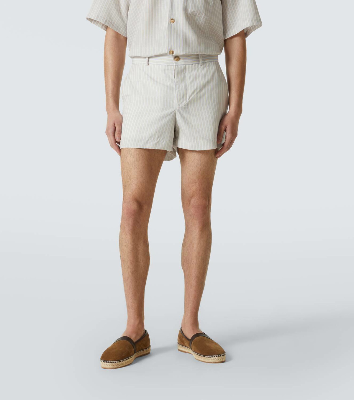 King & Tuckfield '70s striped shorts