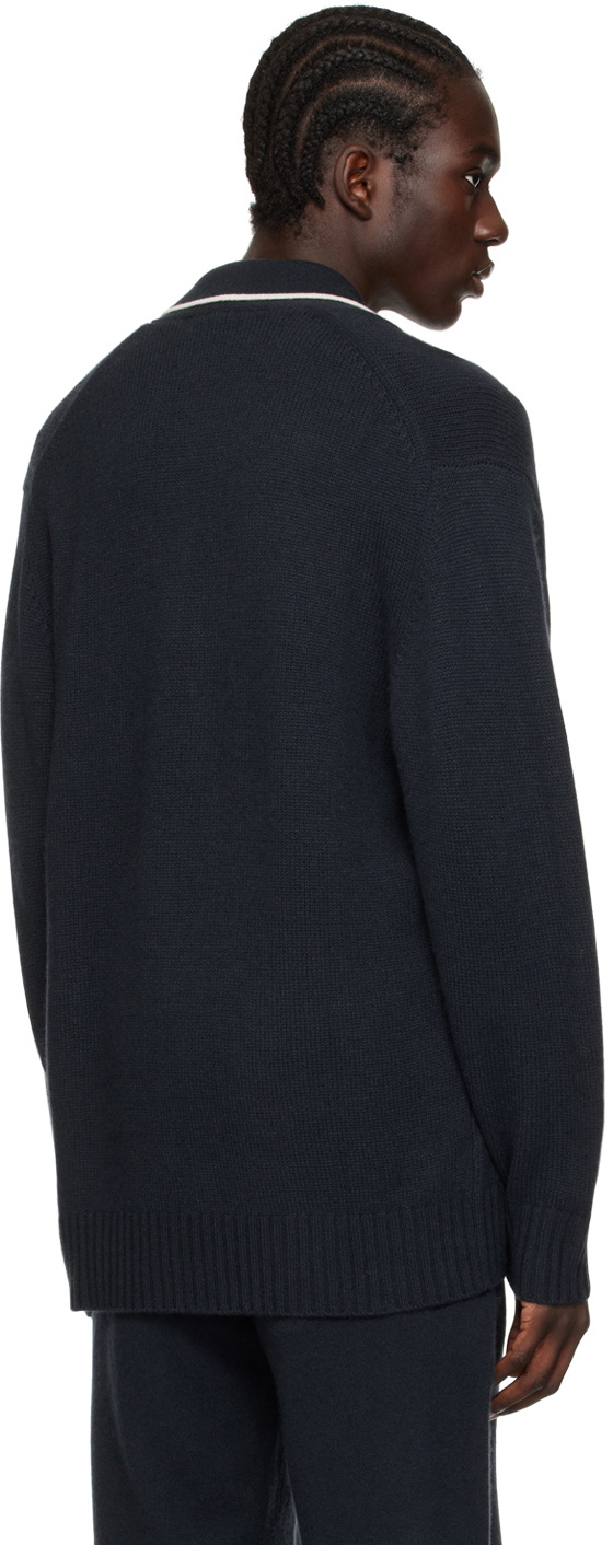 LISA YANG Navy 'The Wilson' Cardigan