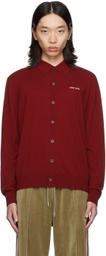AFTER PRAY Burgundy Wool Cardigan